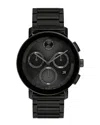Movado Bold Evolution Black Chronograph Dial Steel Men's Watch 3600684 In Black