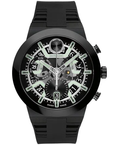 Movado Men's Bold Fusion Swiss Quartz Chrono Black Silicone Watch, 44.50mm