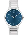 Movado Men's Bold Horizon Swiss Quartz Stainless Steel Watch 40mm In Silver-tone