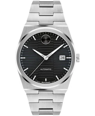 MOVADO MEN'S BOLD QUEST SWISS AUTOMATIC STAINLESS-STEEL WATCH, 39MM