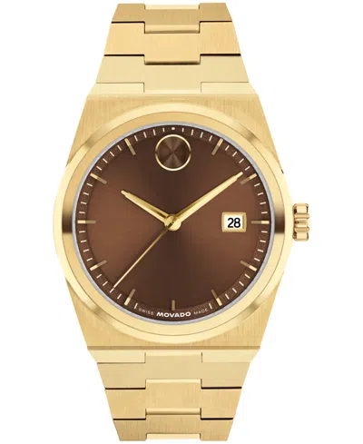 Movado Men's Bold Quest Swiss Quartz Ionic Plated Light Yellow Gold Steel Watch 40mm In Multi