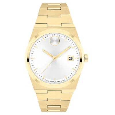 Movado Men's Bold Quest White Dial Watch In Gold