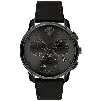 Pre-owned Movado Men's Bold Thin Black Dial Watch - 3600835