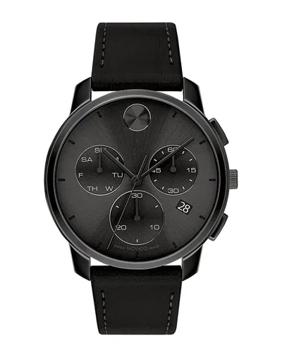 Movado Men's Bold Thin Watch In Black