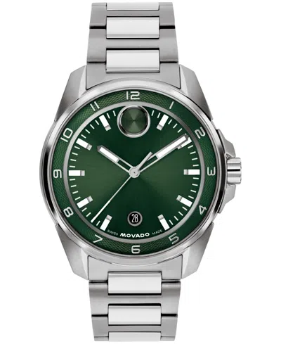 Movado Men's Bold Verso S Swiss Quartz Stainless Steel Watch, 42mm In Metallic