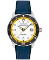 Movado Men's Calendoplan S Swiss Automatic Blue Leather Watch 40mm In Blue