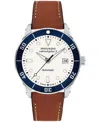 Movado Men's Calendoplan S Swiss Automatic Cognac Leather Watch 40mm In Brown