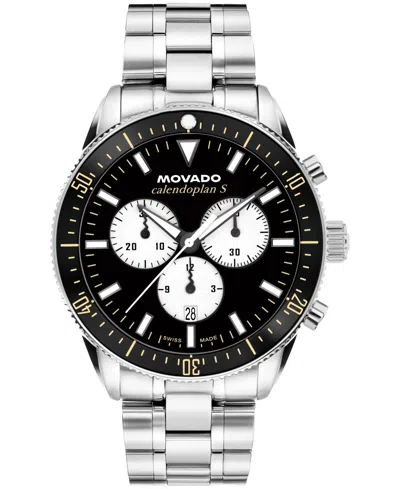 Movado Men's Calendoplan S Swiss Quartz Chrono Stainless Steel Watch, 42mm In Gold