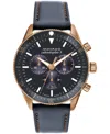 Movado Men's Calendoplan S Swiss Quartz Chronograph Gray Leather Strap Watch 42mm In Gray