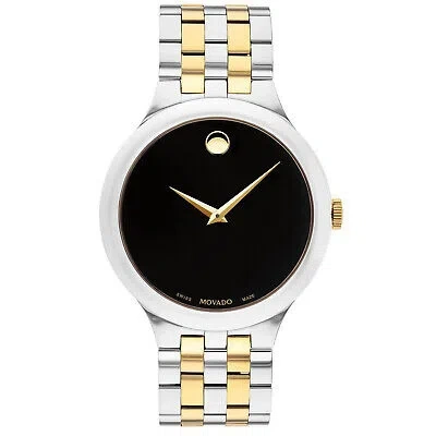 Pre-owned Movado Men's Classic Black Dial Watch - 607416