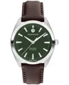 Movado Men's Datron Automatic Swiss Automatic Brown Leather Strap Watch 40mm In Brown