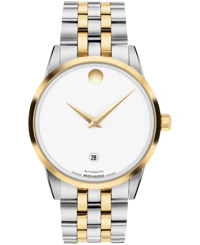 Movado Men's Museum Classic Swiss Automatic Stainless Steel Light Yellow Pvd Steel Watch, 40mm In Pink