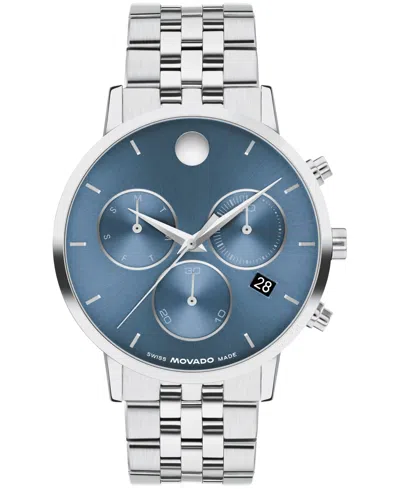 Movado Men's Museum Classic Swiss Quartz Chronograph Stainless-steel Watch, 42mm In Metallic