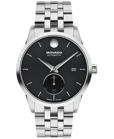 Movado Men's Museum Taga Swiss Automatic Stainless Steel Watch 40mm In Black