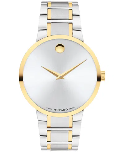 Movado Men's Portfolio Swiss Quartz Stainless Steel Yellow Pvd Watch 40mm In Two-tone