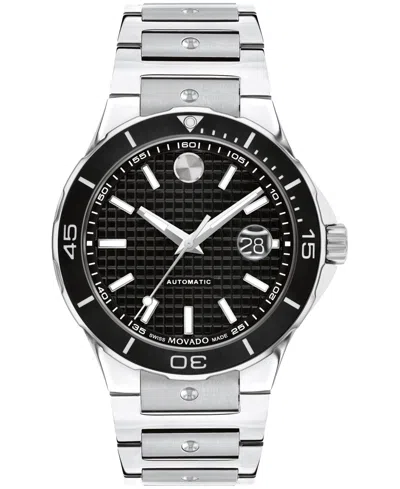 Movado Men's S.e. Diver Swiss Automatic Stainless Steel Watch, 43mm In Silver-tone