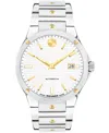 Movado Men's Se Swiss Automatic Stainless Steel Yellow Pvd Watch 41mm In Silver-tone