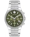 Movado Men's Se Swiss Quartz Chrono Stainless Steel Watch 42mm In Silver-tone