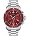 Movado Men's Series 800 Swiss Quartz Chronograph Performance Steel Watch, 42mm In Silver-tone