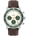 Movado Men's Super Sub Sea Alta Swiss Automatic-chronograph Chocolate Leather Watch, 43mm In Brown