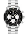 Movado Men's Super Sub Sea Alta Swiss Automatic-chronograph Dura Steel 904l Watch, 43mm In Silver-tone