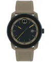 Movado Men's Swiss Bold Tr90 Gray Silicone Strap Watch 42mm In Gray