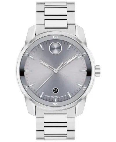 MOVADO MEN'S SWISS BOLD VERSO STAINLESS STEEL BRACELET WATCH 42MM