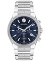 Movado Men's Swiss Chronograph Se Stainless Steel Bracelet Watch 42mm In Silver-tone