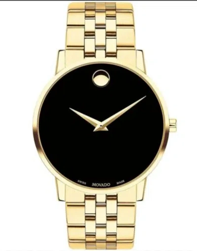 Pre-owned Movado Men's Yellow Gold Museum Classic 40mm Watch 0607203