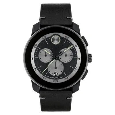 Pre-owned Movado Mens Bold Black Dial Watch - 3601092