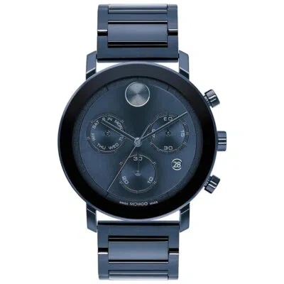 Pre-owned Movado Mens Bold Blue Dial Watch - 3600812