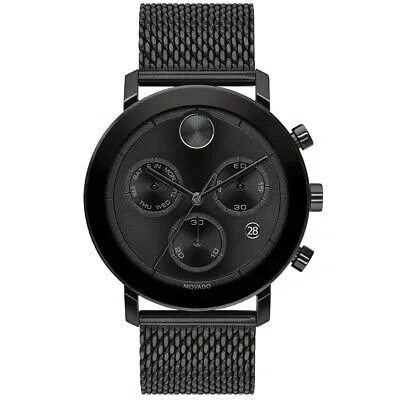 Pre-owned Movado Mens Bold Evolution Black Dial Watch