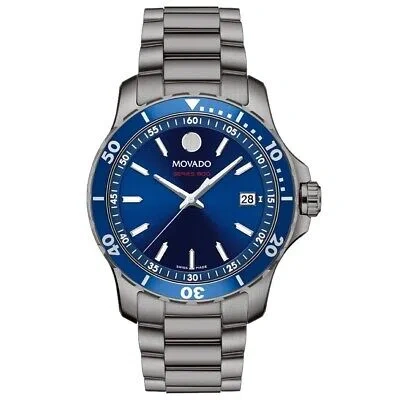Pre-owned Movado Mens Series 800 Blue Dial Watch - 2600159