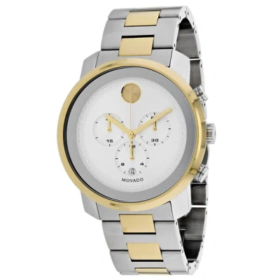 Movado Mens's Silver Dial Watch In White