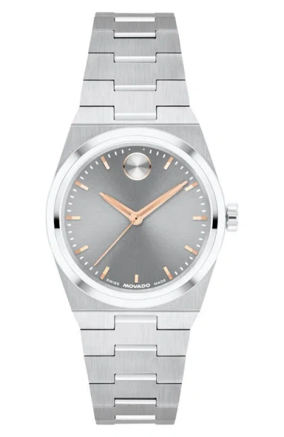 MOVADO MOVADO MINI BOLD QUEST BRACELET WATCH, 28MM