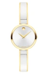 Movado Women's Moda Swiss Quartz Stainless-steel Watch, 24mm In Silver