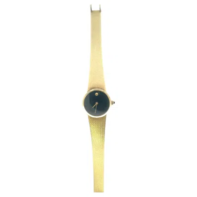 Pre-owned Movado Museum 14 Karat Yellow Gold Watch Swiss Quartz