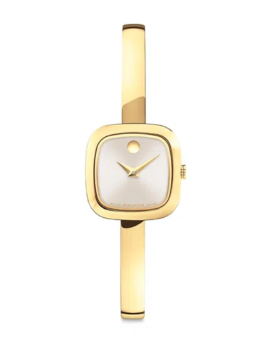 Movado Museum Bangle Bracelet Watch, 22mm X 22mm In Gold