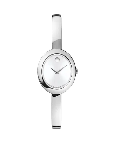 MOVADO MUSEUM BANGLE OVAL WATCH, 22MM X 26MM