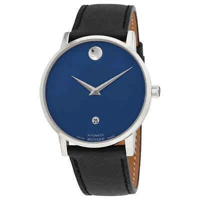 Pre-owned Movado Museum Classic Automatic Blue Dial Men's Watch 0607565