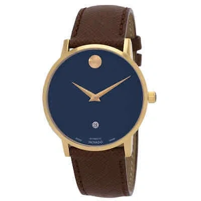 Pre-owned Movado Museum Classic Automatic Blue Dial Men's Watch 0607806