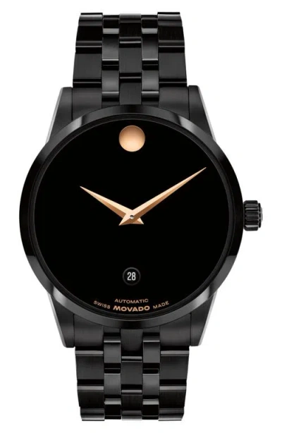Movado Museum Classic Automatic Bracelet Watch, 40mm In Black/black