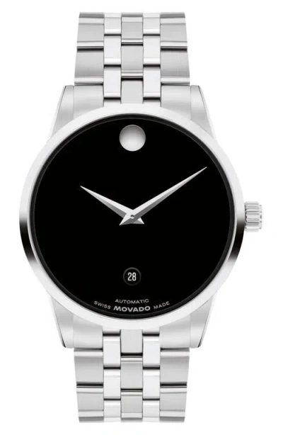 Movado Classic Museum 40mm Watch In Silver