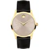Movado Museum Classic Automatic Leather Strap Watch, 33mm In Multi