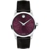 Movado Museum Classic Automatic Leather Strap Watch, 33mm In Multi