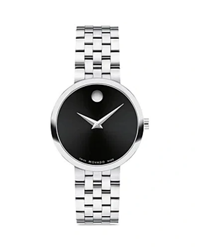 Movado Museum Classic Watch, 30mm In Black/silver