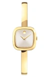 Movado Museum Cushion Bangle Watch, 21.50mm X 7.1mm In Gold