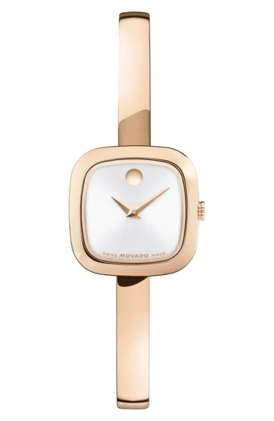 MOVADO MOVADO MUSEUM CUSHION BANGLE WATCH, 21.50MM X 7.1MM