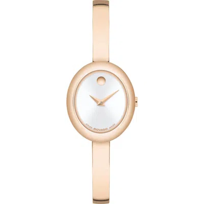 MOVADO MOVADO MUSEUM OVAL BANGLE WATCH, 22MM X 26MM