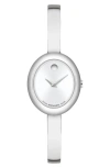 Movado Museum Oval Bangle Watch, 22mm X 26mm In Metallic